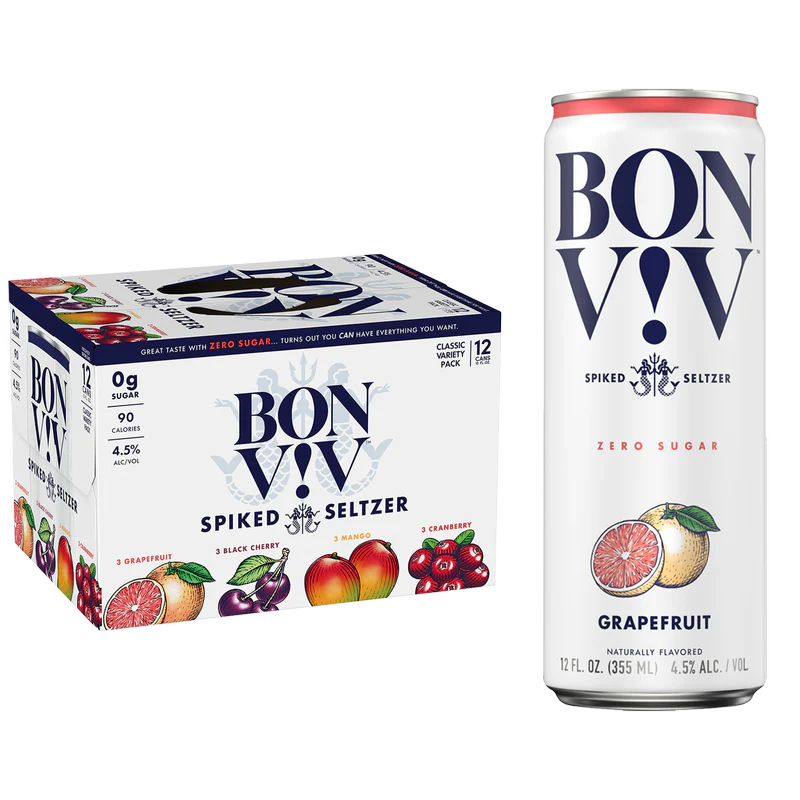 BON VIV Spiked Seltzer Variety 12oz Can x 12 pack