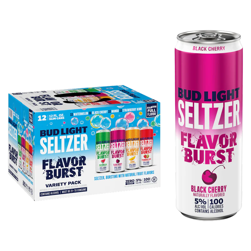 Bud Light Hard Seltzer Flavor Burst Variety Pack 12oz Slim Cans x 12 pack