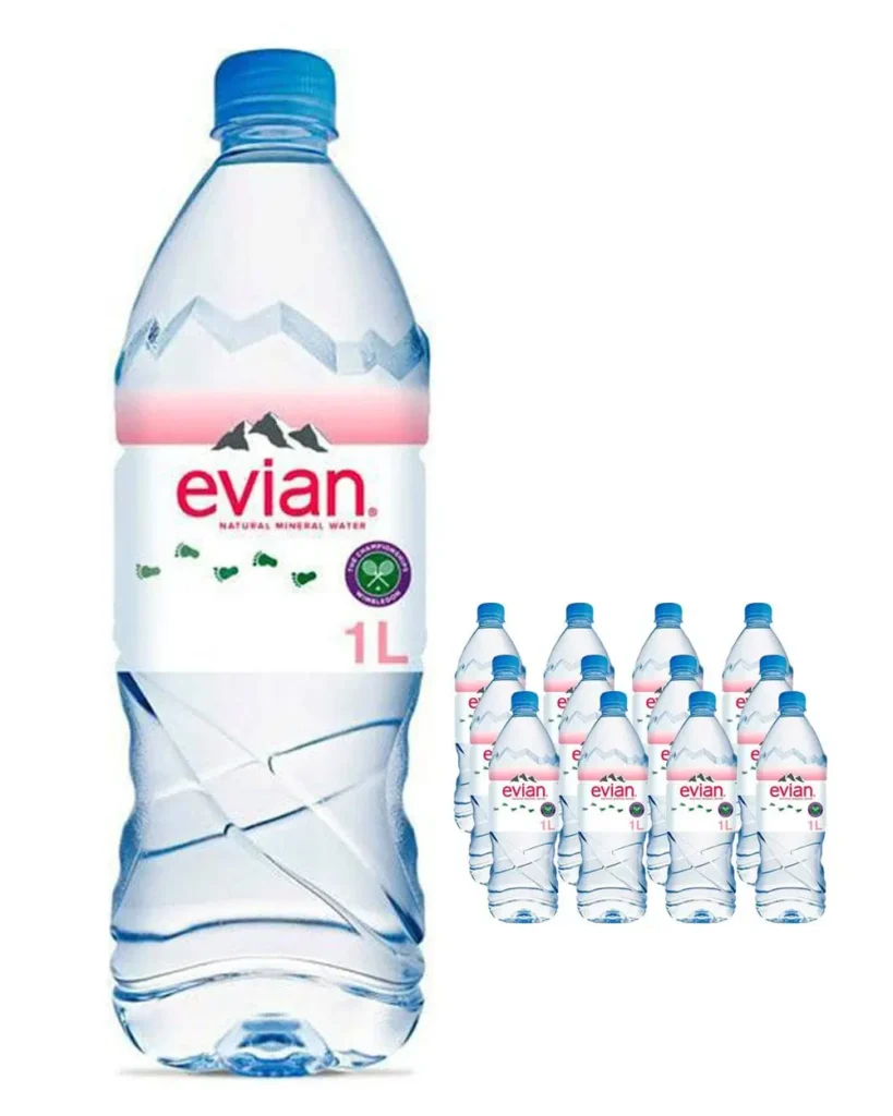 Evian Natural Spring Water Plastic Bottle 12 x 1 L