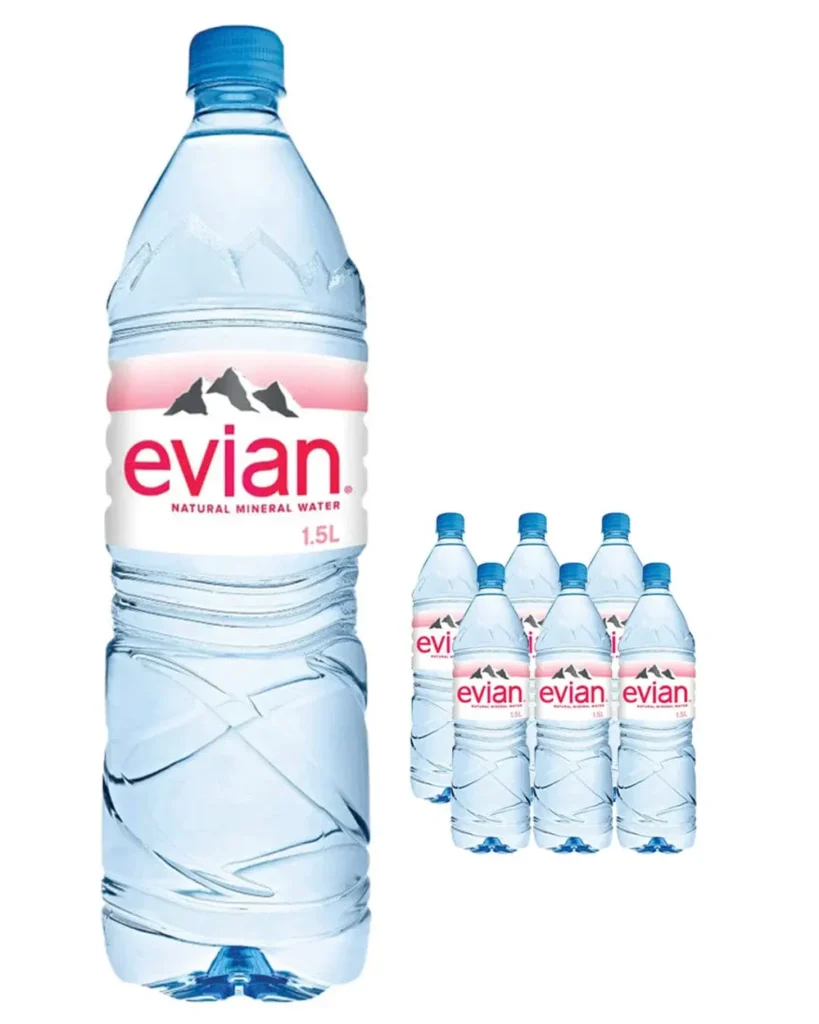 Buy Evian Still Mineral Water 6 x 1.5 L in bulk from a wholesale supplier