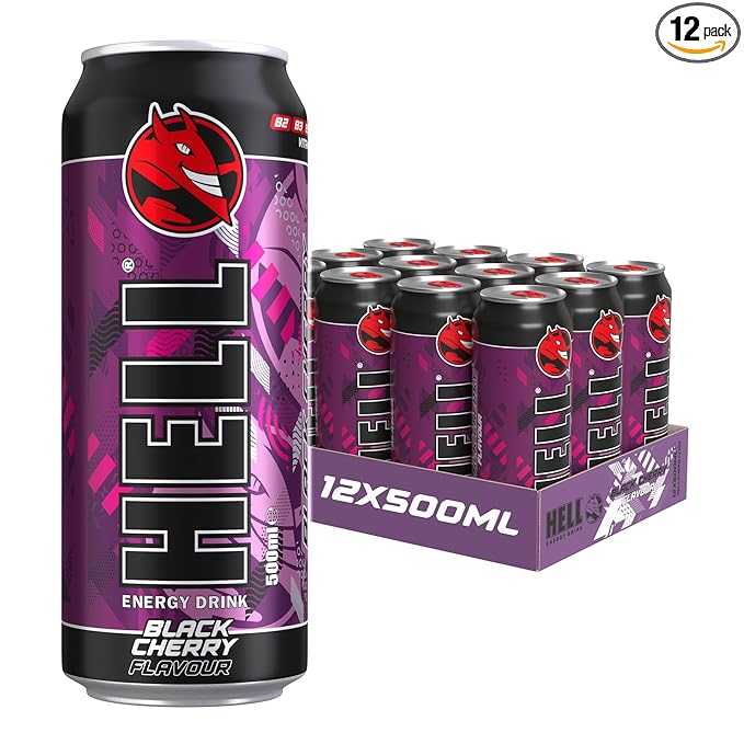 HELL BLACK CHERRY Energy Drink 12 x 500 ml