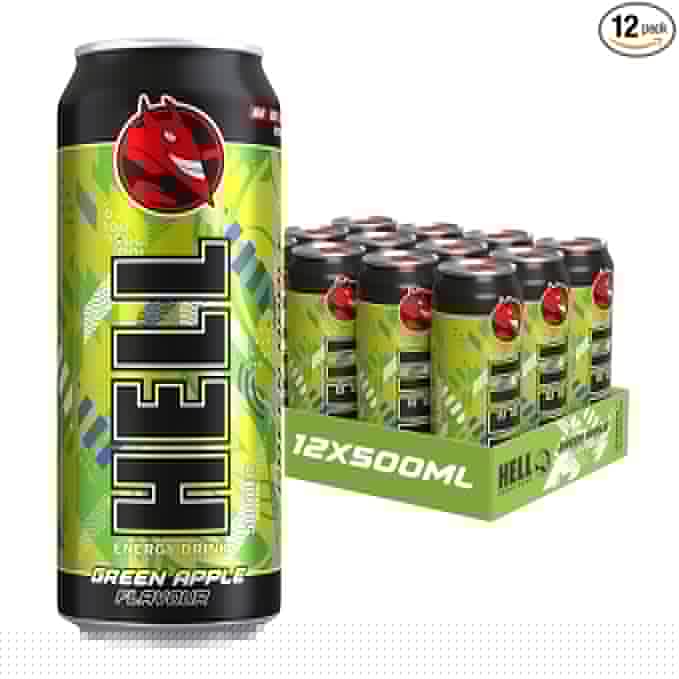 HELLGREEN APPLE Energy Drink 12 x 500 ml