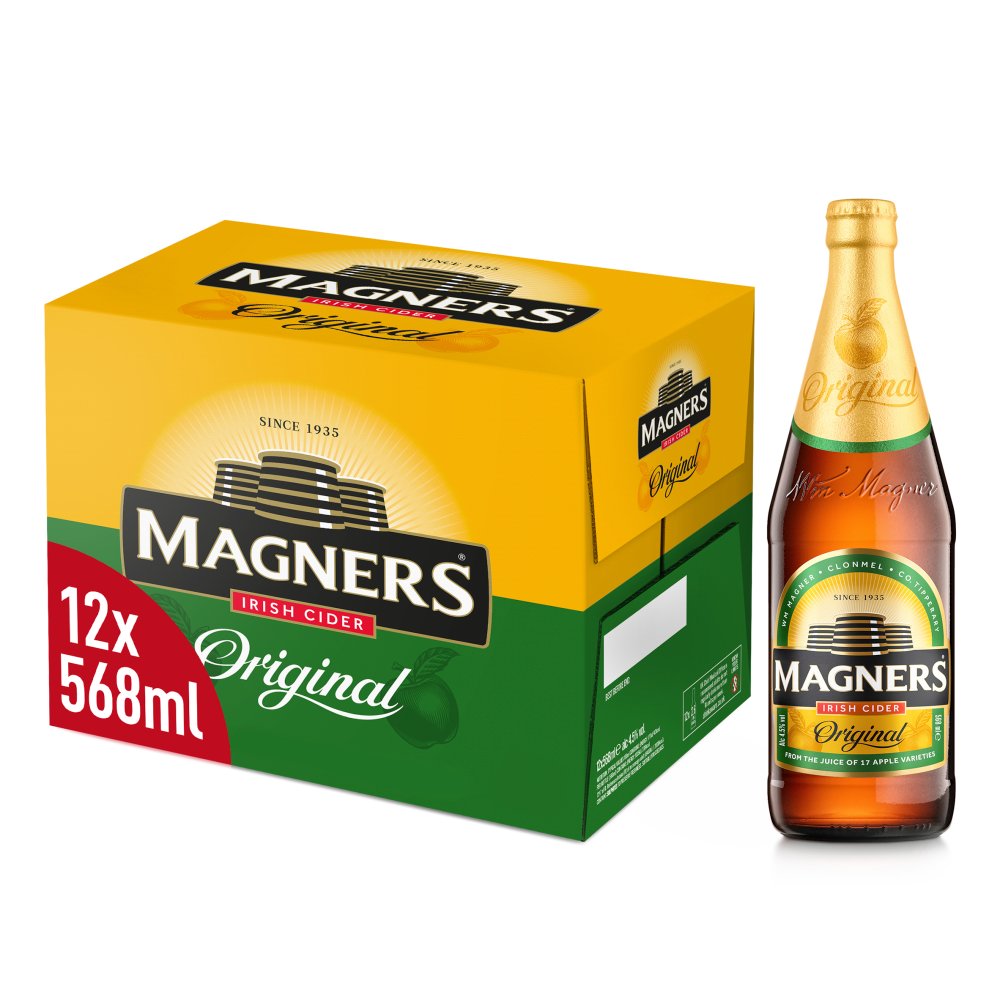 Magners Original Irish Cider Bottle Multipack, 12 x 568ml