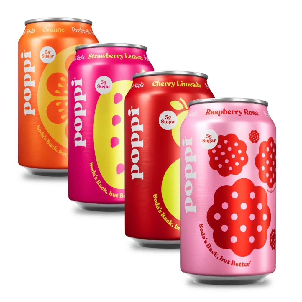 Poppi Prebiotic Soda, Short List Variety, 12oz x 12 Pack