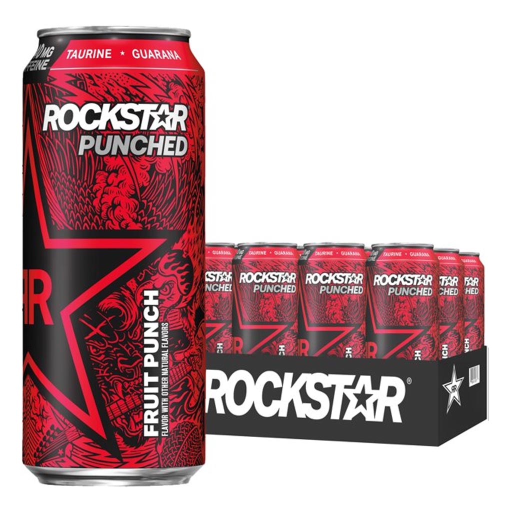 Rockstar Energy Drink Fruit Punch 16oz 12pk