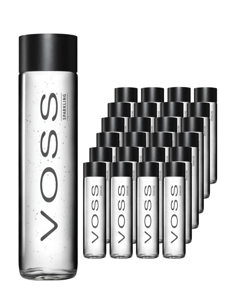 Voss Sparkling Water Glass Bottle 24 x 375 ml