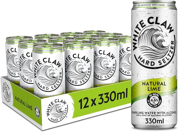White Claw Hard Seltzer Natural Lime 12 x 330ml Cans