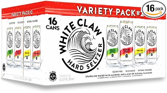 White Claw Hard Seltzer Variety Pack 16 x 330ml Cans