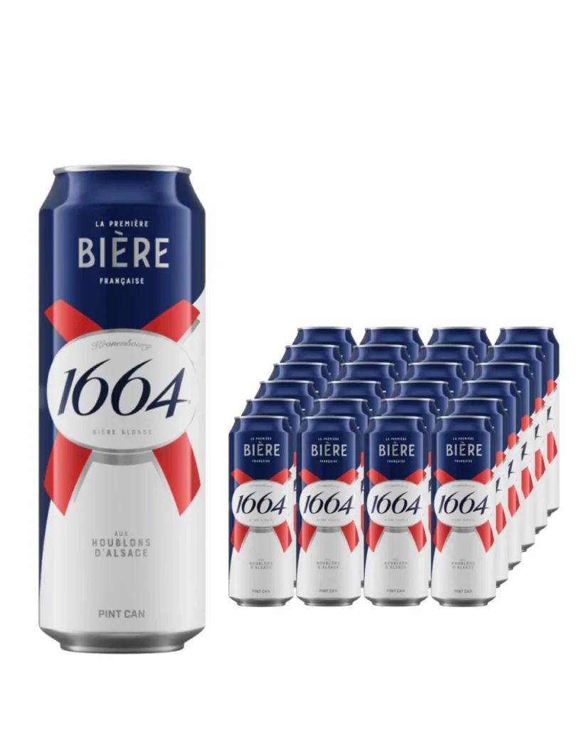 Kronenbourg 1664 lager beer cans 24 x 568 ml